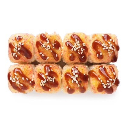 запеченный ролл с креветкой