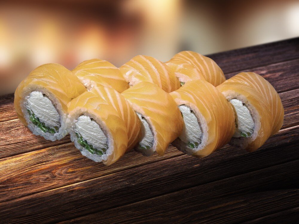 Филадельфия с копченным лососем