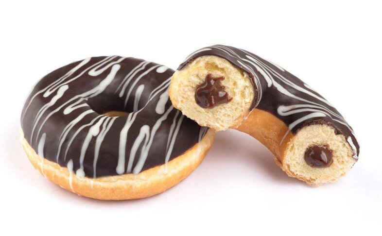 ПОНЧИКИ ГЛАЗИРОВАННЫЕ С НАЧИНКОЙ ШОКОЛАД