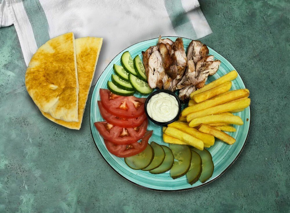 Шаверма на тарелке Детская