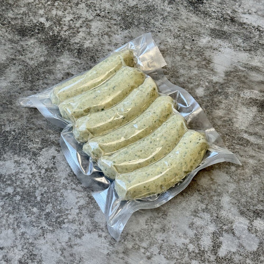 Колбаски свиные Шпинатные