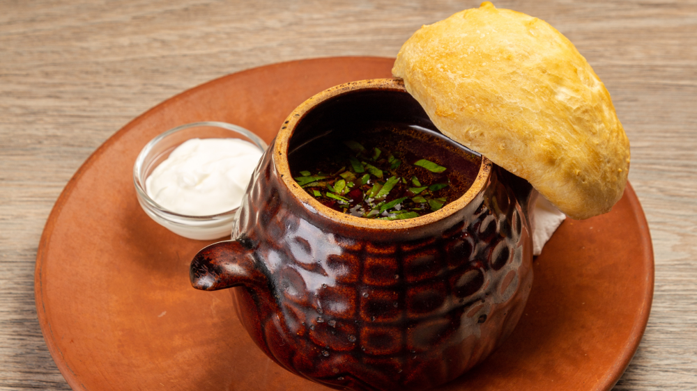 Борщ «По–волынски» с говядиной