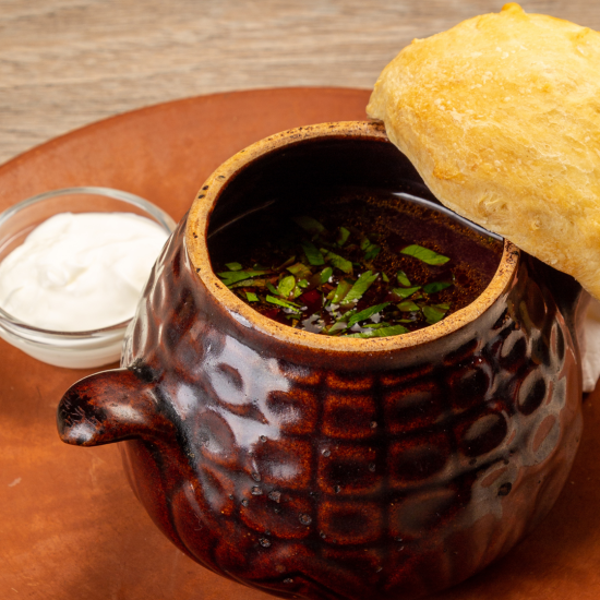 Борщ «По–волынски» с говядиной