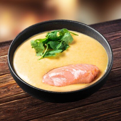 Сырный суп с лососем