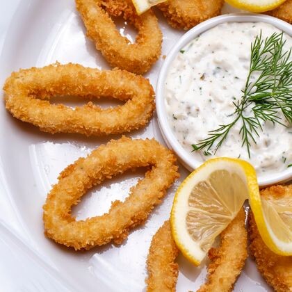 Кальмары в кляре