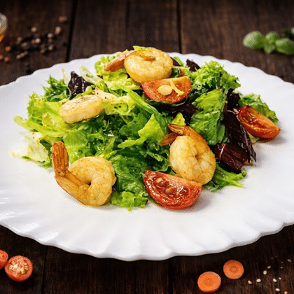 Салат "Венеция" с креветками и кедровыми орешками