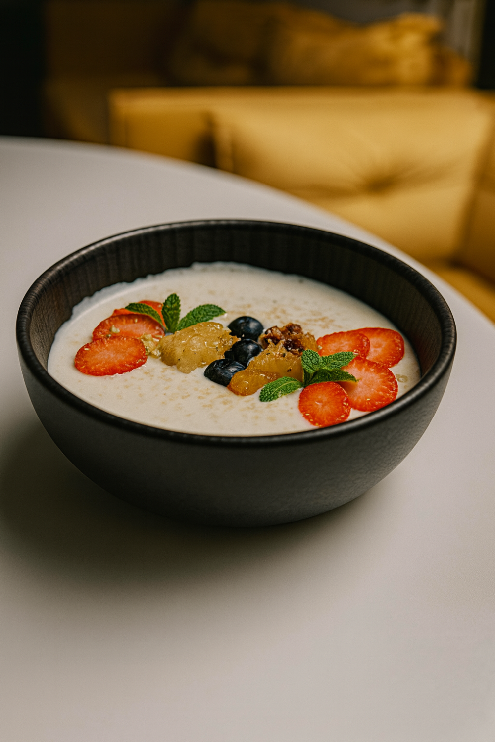 Овсяная каша с карамелизированным яблоком