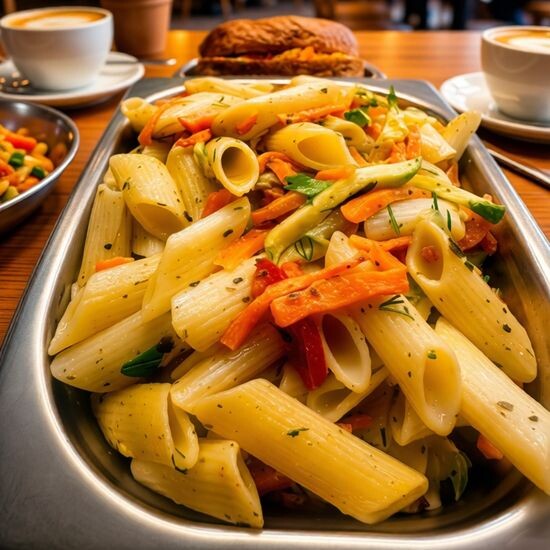 Макароны пенне с овощами (150гр)